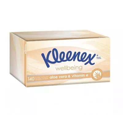 New Kleenex 0299 2 Ply Aloe Vera Kleenex Facial Tissue 140 Tissues White Carton • $115.40