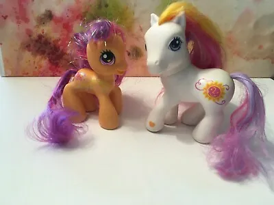 My Little Pony Sunny Daze 2002 & 2008 Scootaloo With Glitter Hair 4-5” Tall • $14.99