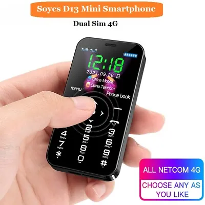 $59.99 • Buy  World Smallest 4G Smartphone Soyes D13 Dual Sim 1.8  Student Mini Mobile Phone