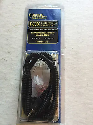 Ear Phone Connection Fox Listen Only Earpiece W/Long Tube Fits Motorola Radios • $25