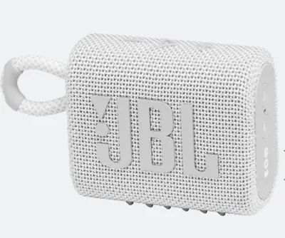 JBL GO 3 Portable Waterproof Speaker - White • $55