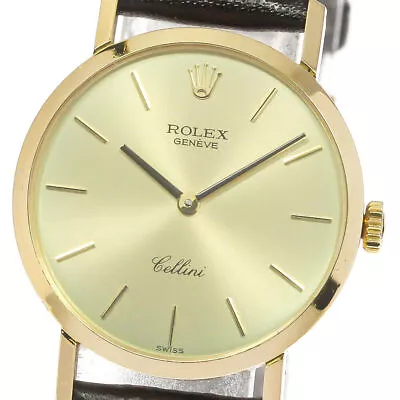 ROLEX Cellini 4109 K18YG Cal.1601 Gold Dial Hand Winding Ladies Watch_771051 • $2920.93