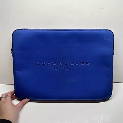 Marc Jacobs Laptop Sleeve Blue Embossed Zip Pouch • $14.99