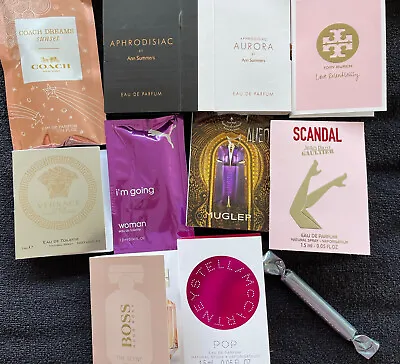 Mixed Lot Of 11 Designer Ladies Hi End Perfumes - Versace Coach * A • £10.49