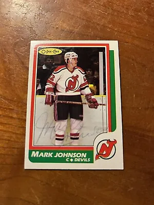 Mark Johnson Signed Autographed 1986 O-pee-chee Opc Card # 112 New Jersey Devils • $9.99