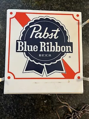 VTG Pabst Blue Ribbon PBR Beer Old-Time Flavor 2-sided Lighted Sign PARTS ONLY • $49.99