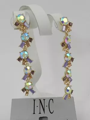 INC International Concepts  Gold-Tone Mixed Tonal Crystal Linear Drop Earrings • $3.25