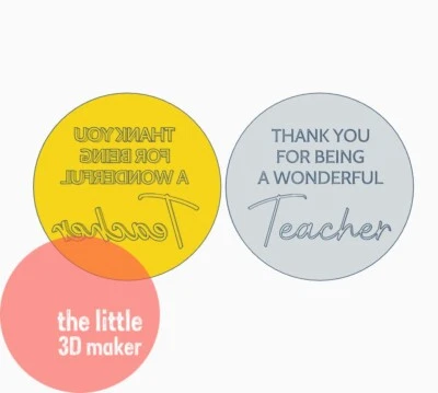 $8.95 • Buy Thank You For Being A Wonderful Teacher Cookie Cutter Stamp Fondant Embosser