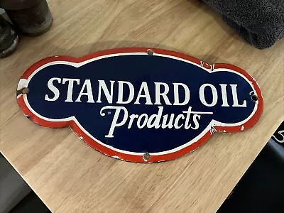 Porcelain Standard Oil Enamel Metal Sign Vintage • $100