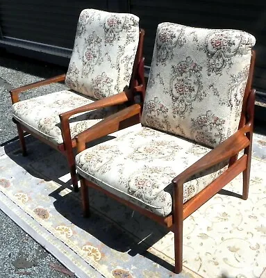 $3500 • Buy  Pair Of Mid Century Vintage Fler Narvik  Lounge Armchairs 