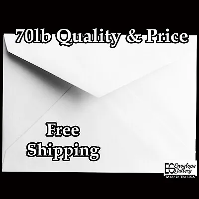 50 Bright White Baronial A2 70lb 4-3/8 X 5-3/4 Envelopes For 4-1/8x5-1/2 Inserts • $13.27