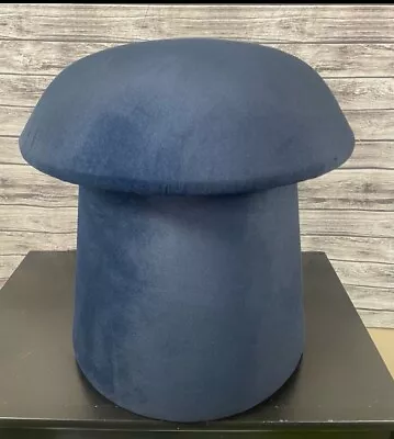 NEW Mushroom Upholstered Storage Ottoman BLUE. Hippie Boho Comfy • $100