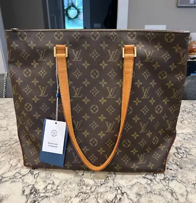 Louis Vuitton Monogram Canvas Cabas Mezzo Tote / Shoulder Bag • $899