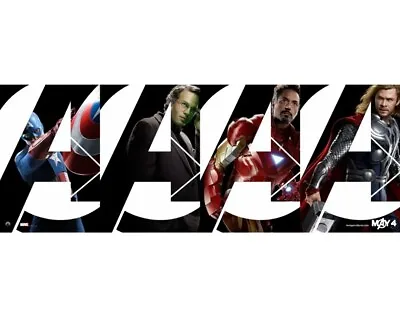 Marvel THE AVENGERS 2012 Original 4x10' Vinyl US Movie Theater Lobby Banner • $150