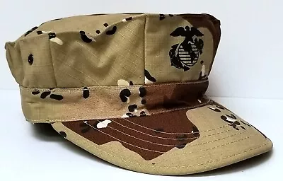 USMC Genuine Issue Nylon Cotton Ripstop 8 Point Cover Utility Cap Desert Camo • $10.92