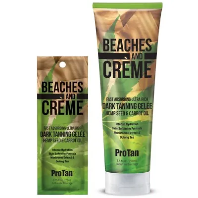 Pro Tan Beaches And Creme Dark Tanning Gelee With Carrot Oil Sunbed Lotion Cream • £3.99