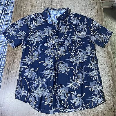 Modern Amusement Men’s Floral SS Button Up Casual Shirt Size L #27891 • $9.99