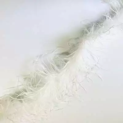 £1.90 • Buy Ostrich & Marabou Feather Boa Trim Per 10cm - White