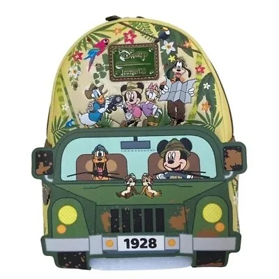 Loungefly Disney Mickey Friends Jungle Safari Glow In The Dark Mini Backpack NWT • $87.50