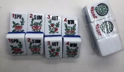 Mah Jong Mahjong Season Tiles Two Tone Blue & White • $20