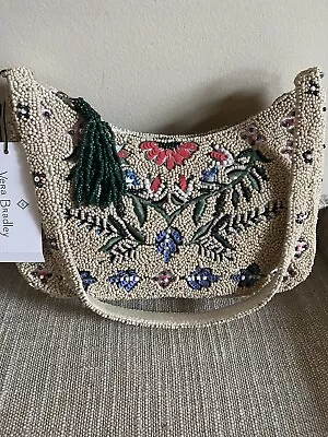 Vera Bradley Mini Frannie Beaded Paradise Cream Stripe Crossbody Bag Tik Tok NWT • $214.32