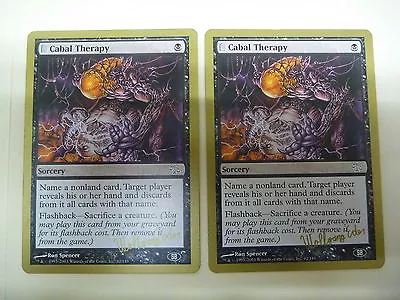 MTG Magic The Gathering NM X2 CABAL THERAPY Gold Border World Championships 2003 • $6.99