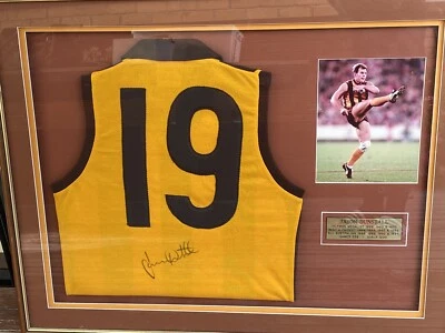 $500 • Buy Jason Dunstall Signed Playing Guernsey Framed