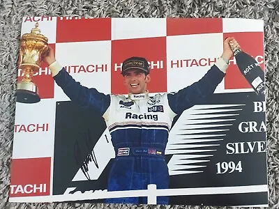 Damon Hill Signed 16x12 Formula 1 Podium Photo Goodwood Silverstone F1 *COA* • £39.99