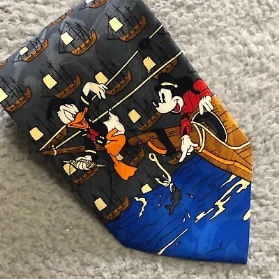 Mickey Mouse & Donald Duck Ship Theme 57  Necktie Disney Mickey Unlimited Tie • $12.85