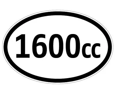 Air Cooled Volkswagen 1600cc Oval Decal • $15.95