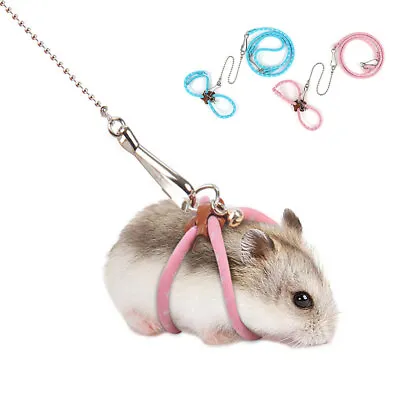 £3.83 • Buy Pet Bunny Rabbit Guinea Pig Small Animal Adjustable Harness & Lead Set Pink Blue