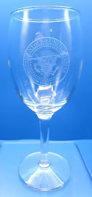 MORGANTOWN FOSTORIA GLASS Presidential Seal AIR FORCE ONE Wine Glass • $27.99