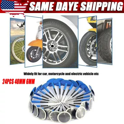 24PCS Auto Car Truck Tire Tyre Puncture Repair Plug Patch Kit 48mm 6mm Mushroom • $18.88