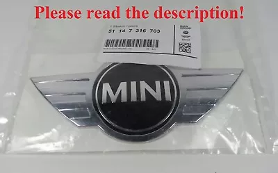 14-18 Mini Cooper Front Hood Emblem Chrome Badge Sign Symbol Logo Genuine OEM • $39.99