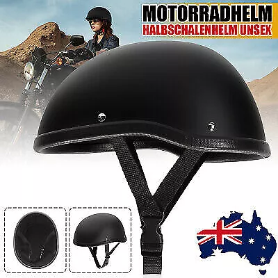 Motorcycle Helmet Open Half Face German Style Bobber Chopper Cruiser Universal • $37.99