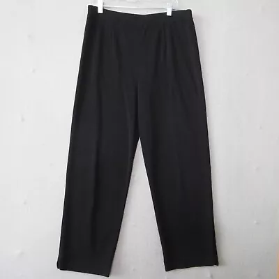 Exclusively Misook Pants Women Large Petite Black Pull On Acrylic Knit Pull On • $45
