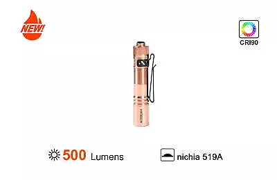 Acebeam Pokelit AA Copper 500 Lumen EDC Flashlight High CRI90 519A LED • $44.90