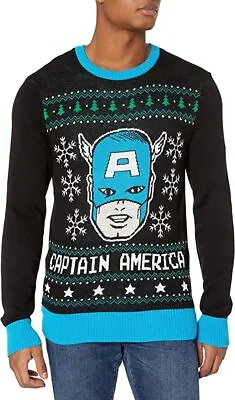 BNWT Men's XL Marvel Captain America Disney Licensed Christmas Sweater • $14.86