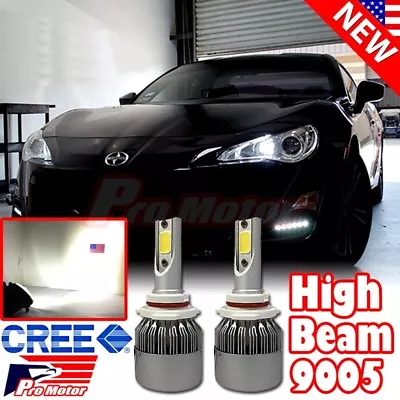 HB3 9005 CREE COB LED DRL High Beam Driving Light Bulbs 65K 72w 7600 Lumen Power • $16.40