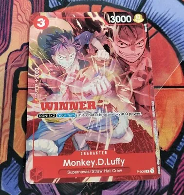 Monkey D Luffy - P-006 Winner Pack Vol. 1 Promo Prize						One Piece	Card	Eng • $24.98