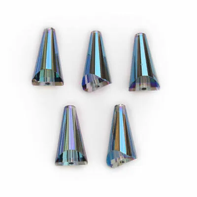 £2.63 • Buy 10x20mm 10pcs Faceted Pagoda Cap Teardrop Glass Crystal Loose Beads  Accessories