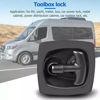 Recessed Carbon Steel Lock With Folding Drop T Handle For Trailer Caravan Toolbo • $25.29