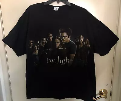 Vintage Twilight Saga Cast Black 2 Sided Short Sleeve T-Shirt XL NWOT  Vampires • $64.95