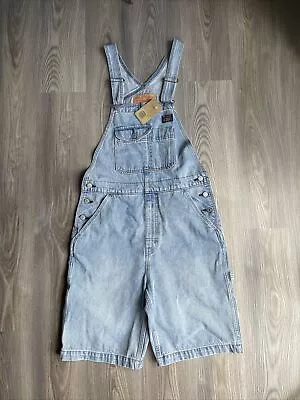 Levis Carpenter Light Wash Blue Denim Overall Shorts A20480002 Unisex Size Small • $49.99