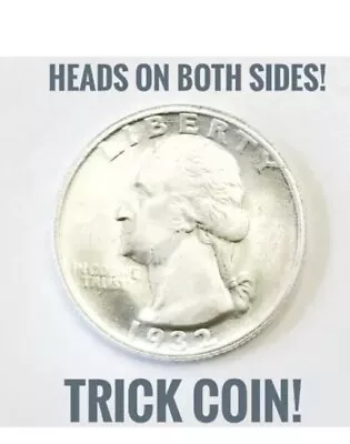 Double Sided 1932 Quarter Two Face Trick Double Headed Coin • $5.99