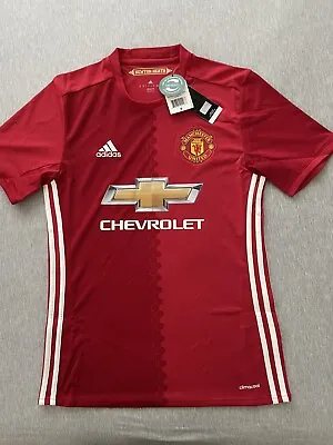 New Adidas Manchester United 2016/17 Men's Small Jersey Red ManU Home S Kit NWT • $34.95