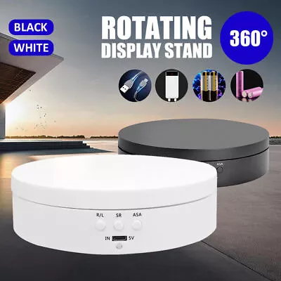 360° Rotating Electric Turntable Display Stand Jewelry Photography Show Holder • £11.29