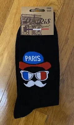 Pairs Mustache Flag Disguise Socks Black O/S • $9.99
