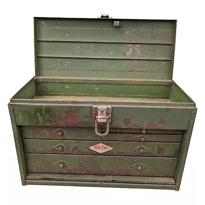 Vintage SK Tool/Machinist Box 5 Drawer Green Needs TLC Toolbox • $99.99