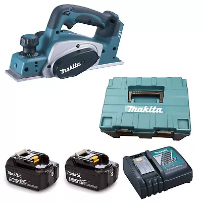 MAKITA 18V DKP180 PLANER 2 BL1850 BATTERIES 240v DC18RC CHARGER CASE • £562.88